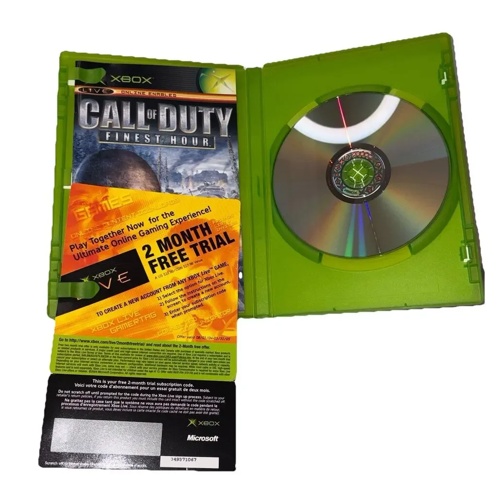 Xbox Call Of Duty Finest Hour & Tony Hawk’s American Wasteland Bundle- Authentic